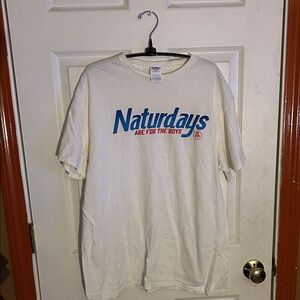 Barstool Sports Naturdays Are For The Boys Tee White Natural Light Natty Mens L